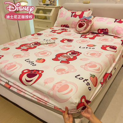 迪士尼床笠床罩床垫保护罩2023新款卡通非纯棉全包席梦思床单床套