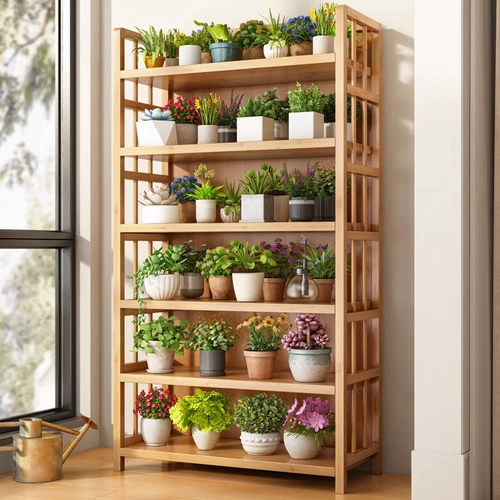 Внутренняя стойка для цветов в гостиной, напольная, из цельного дерева, стеллаж для хранения на балконе, ступенчатая многослойная стойка для цветочных горшков с растениями, стеллаж для выставки товаров