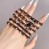 5 коричневых золотых бусин веревки головы