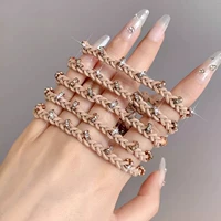 5 веревки с золотой бусиной хаки