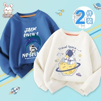 [2 круглые шеи] темно -синяя вселенная для серфинга+белое ночное небо авиация