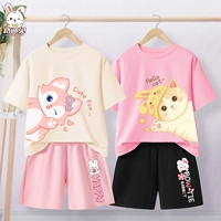 [Два набора чистого хлопка] рисовый белый t/pink fox_7-pink K/Happy Clausberry S-потер T/зонд Cat_9-Black K/Pink White Rabbit S