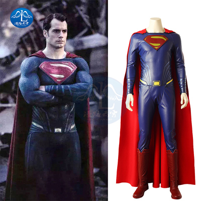 taobao agent Justice League, trench coat for adults, clothing, cosplay, Superman, full set