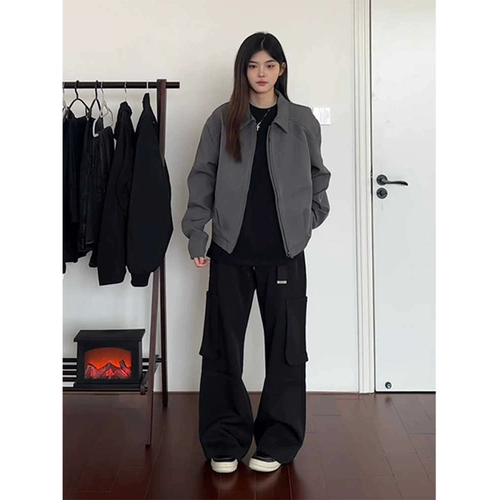 Наплечники, осенняя куртка, в американском стиле, изысканный стиль