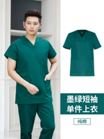 Зеленая хлопковая футболка, короткий рукав