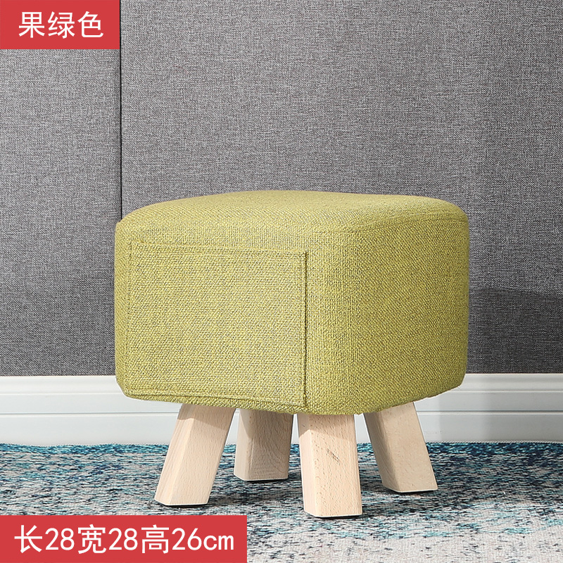 small stool household fabric small bench creative ins net red lazy stool nordic shoe changing stool sofa solid wood low stool