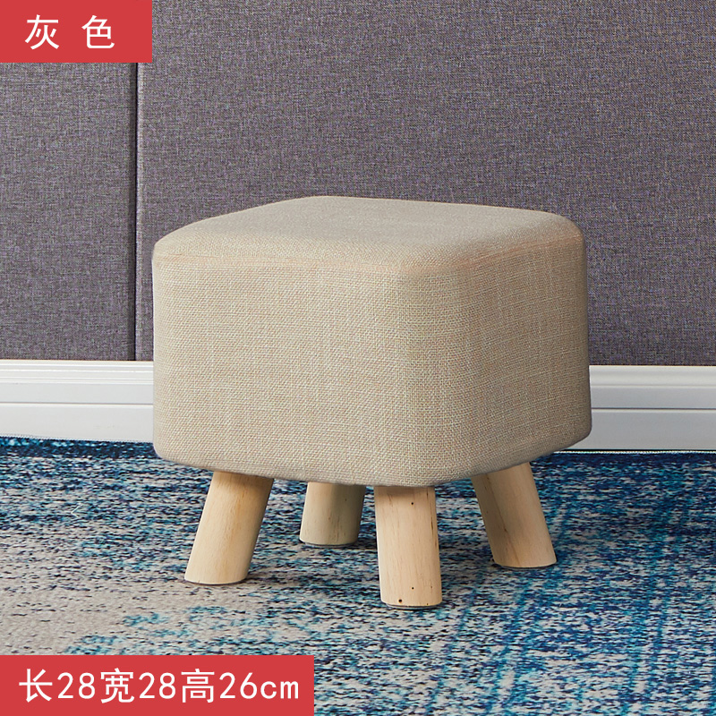 small stool household fabric small bench creative ins net red lazy stool nordic shoe changing stool sofa solid wood low stool