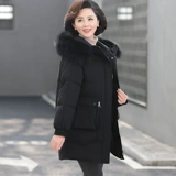 Длинный пуховик для матери, куртка с пухом, средней длины, в западном стиле, коллекция 2023, для среднего возраста