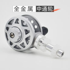Передает полюсе 中通竿前打渔线轮 筏轮 前打竿自改装全金属中通轮渔轮 包邮