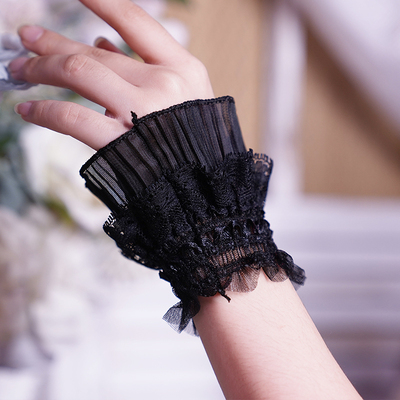 taobao agent Broken lace short -sleeved pseudo -sleeve children versatile mesh lace lolita wrist sleeve sleeve fairy cuff decoration