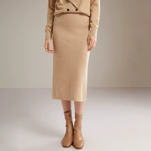 Кашемировая бархатная трикотажная элегантная цветная юбка, увеличенная толщина, с акцентом на бедрах