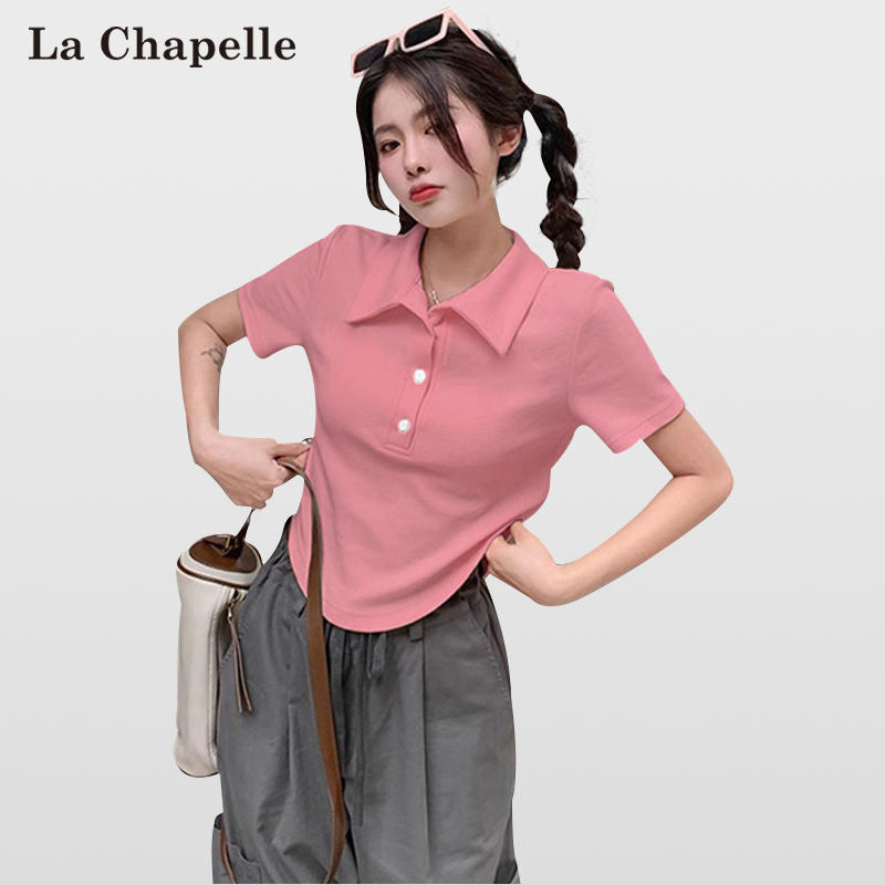 La Chapelle 拉夏贝尔 女士正肩短袖POLO衫 *2件 69元包邮, 34.5/件 