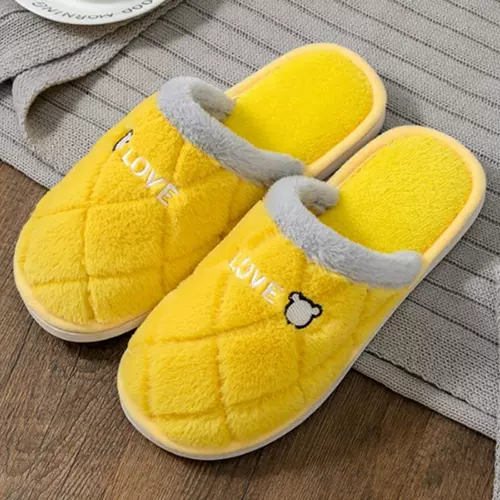Зимние милые женские тапочки, домашняя удерживающая тепло зимняя удобная обувь на платформе для беременных, закрытая пятка, плюшевые, для влюбленных