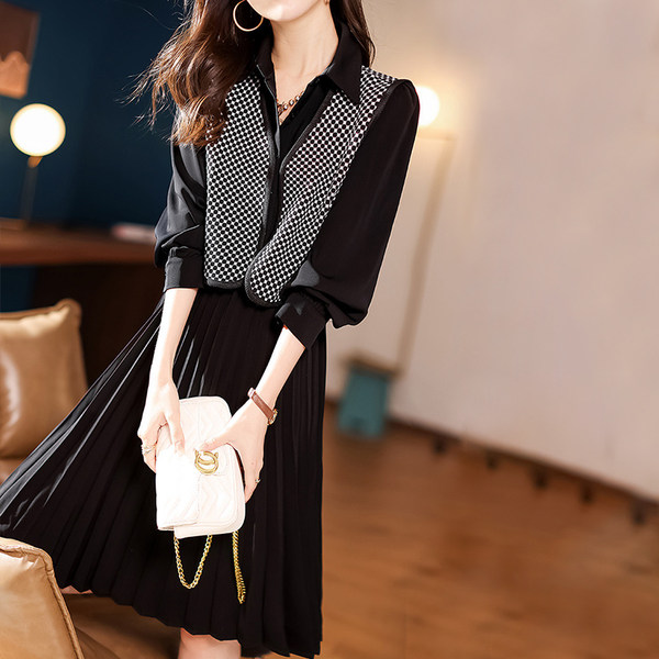 Осенний модный жилет, платье, комплект, большой размер