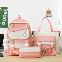 Розовый комплект, подвеска, 4 предмета, с медвежатами