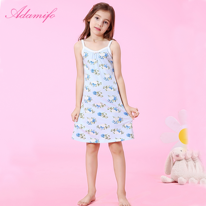 [USD 18.34] Adamifo Girls' Sling Skirts Sleepwear Spring Summer Pure ...
