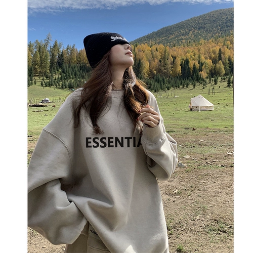 Tide, хаки осенняя дизайнерская тонкая ретро толстовка, тренд сезона, оверсайз, в американском стиле