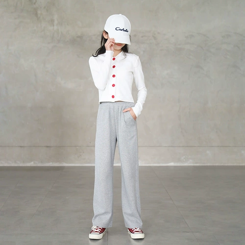 Осенние трикотажные штаны для отдыха, детская одежда, 2022, оверсайз, подходит для подростков