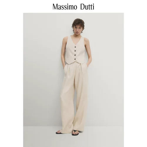 Весна и лето Новый Massimo Dutti2024 Женский рабочее место, приготовленное на рабочем месте.
