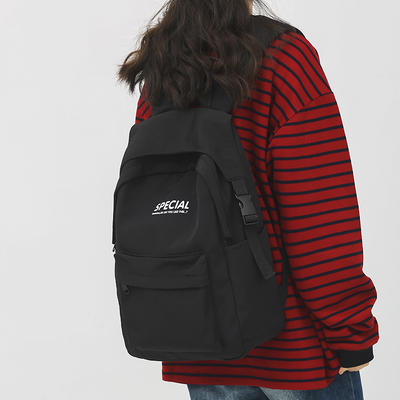taobao agent Brand one-shoulder bag, capacious backpack, fashionable school bag, for students, for secondary school