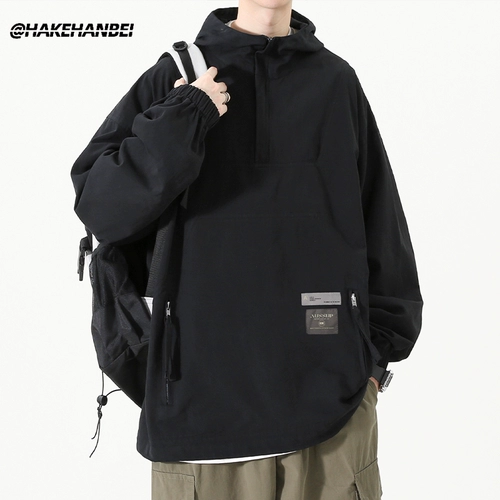 Демисезонная японская ретро куртка с капюшоном, в американском стиле