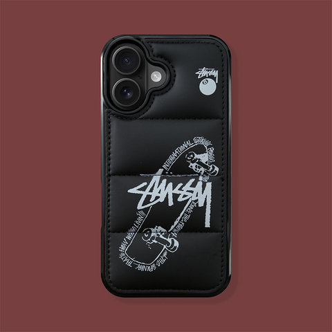 Stussy Black Logo 8-Ball iPhone Case