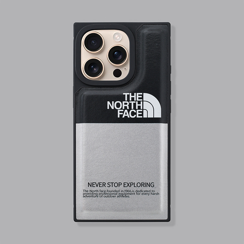 The North Face New Synthetic Leather Luxury Niche Plus/Pro/Max – 16, 15, 14, 13, 12 iPhone Case