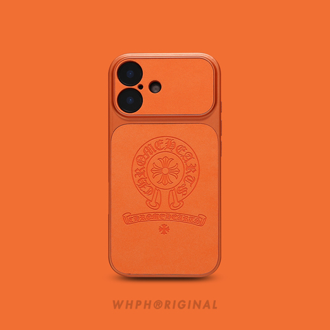 For Girls – 17/16/15/14/13/12 – Chrome Hearts Leather – Flower, Vintage Style iPhone Case