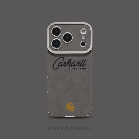Carhartt Grey Leather iPhone Case