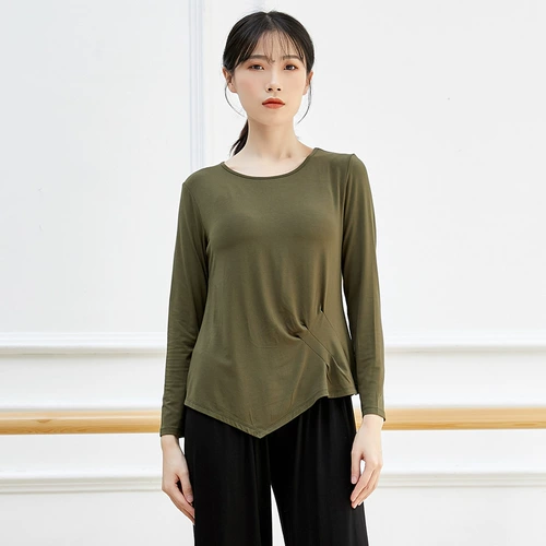 Спортивная одежда, летний комплект, классический танцующий лонгслив для тренировок, свободный крой