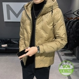 Мужской демисезонный пуховик, трендовая легкая и тонкая короткая мягкая толстовка с капюшоном, 2023, увеличенная толщина