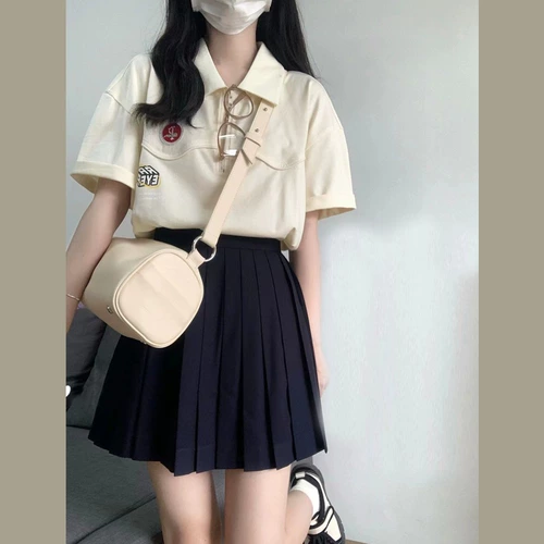 Абрикосовая юбка в складку, комплект, подходит для подростков