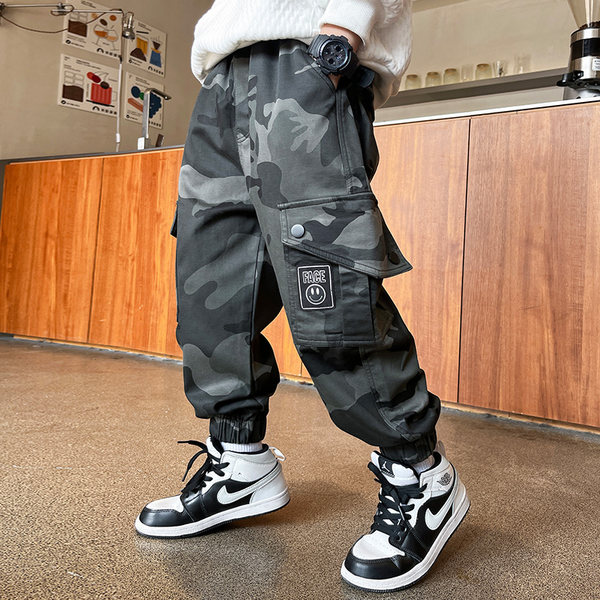 Детские камуфляжные весенние штаны для мальчиков для отдыха, коллекция 2023, подходит для подростков