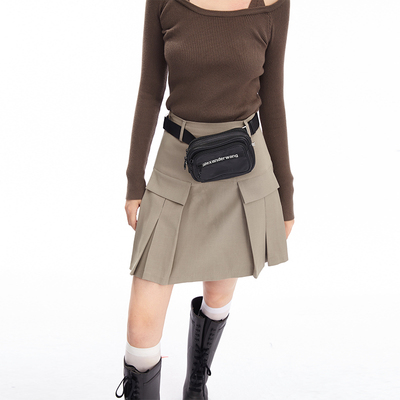 taobao agent Sexy pleated skirt, mini-skirt, autumn, A-line, fitted
