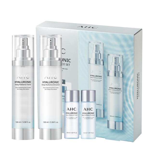 ahc 小神仙水乳套装透明质酸焕亮补水保湿护肤男女官方旗舰店正品_爱