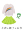 09白(彩虹+205绿裙+绿方巾