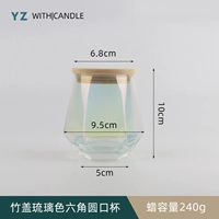 Бамбуковые ворота застекленные шестиугольные круглые рта чашка