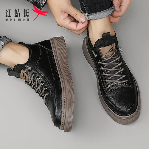 Обувь, мужские трендовые расширенные кроссовки в английском стиле для кожаной обуви, коллекция 2022, изысканный стиль, в британском стиле