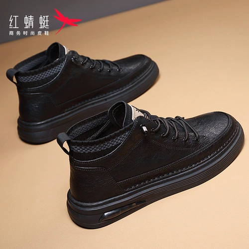 Martens, зимняя обувь, утепленные удерживающие тепло кроссовки для черной кожи для кожаной обуви в английском стиле, из натуральной кожи