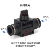 Zhengtai Pniumatic Past Connector HVFF Ручный клапан Клапан Клапан Клапан Клапан быстрый вставка пластикового клапана 4/6/8/10/12 мм