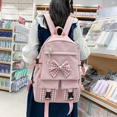 taobao agent Cute Japanese school bag, capacious backpack, one-shoulder bag, for secondary school