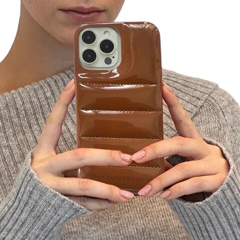 Luxury Puffy Quilted Down Jacket iPhone Case