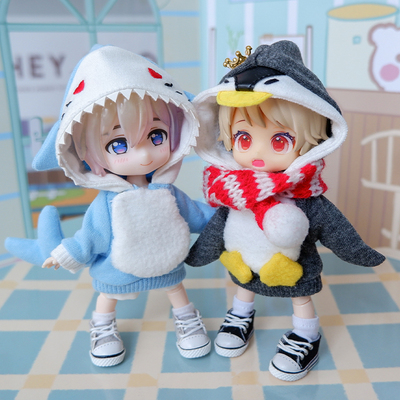 taobao agent OB11 baby shark sweater, penguin sweater 12 points BJD doll clothes GSC baby UFDOLL conjoined sweater