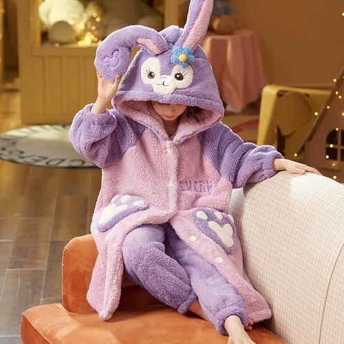 Фланелевая демисезонная пижама, коралловое бархатное утепленное детское термобелье