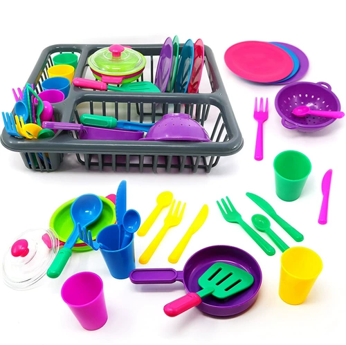 Детская семейная игрушка для мальчиков и девочек, сушилка, посуда