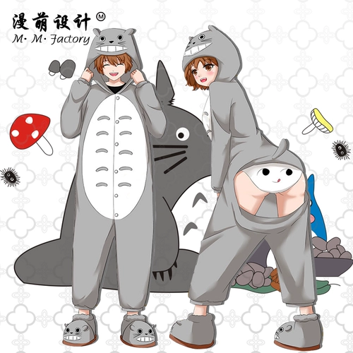 Зимняя мультяшная пижама подходит для мужчин и женщин для влюбленных