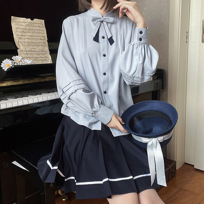 taobao agent Shirt, puff sleeves, Lolita style