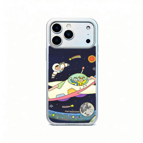 SanTongDeBaba Astronaut Spaceship iPhone Leather iPhone Case for iPhone 13 – 17