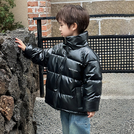 木木屋新款黑金羽绒棉服亲子立领加厚外套外套男女款冬季保暖防寒