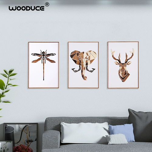 Древесина - это твердое дерево гостиная, декоративная картина, фоновая стена.